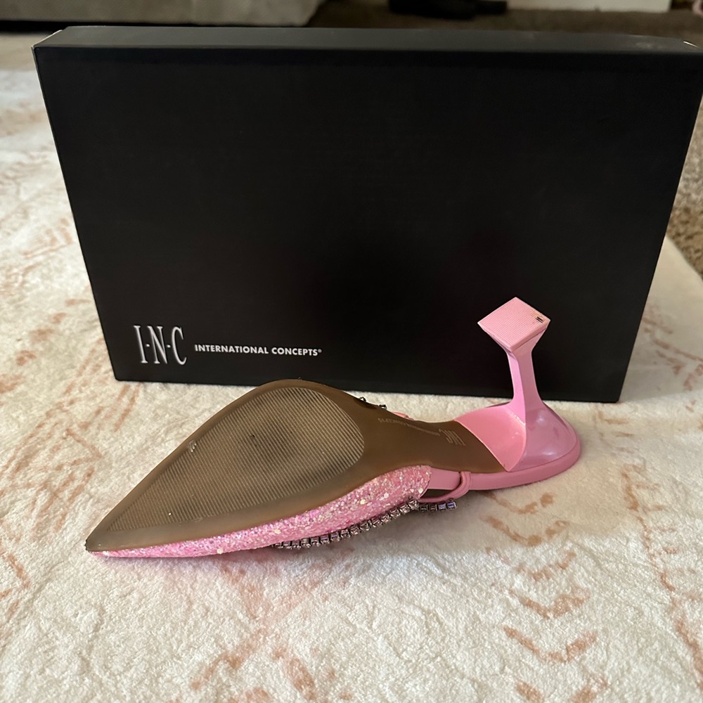 I N C Internal Concepts pink glitter heels